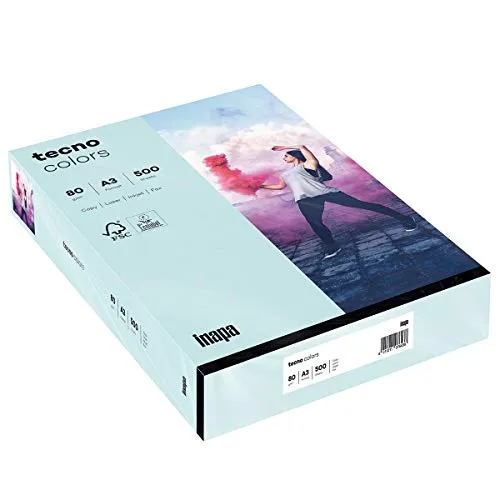 Tecno colors HELL BLAU Copy Laser Inkjet Fax 80g, A3 in blau von Inapa