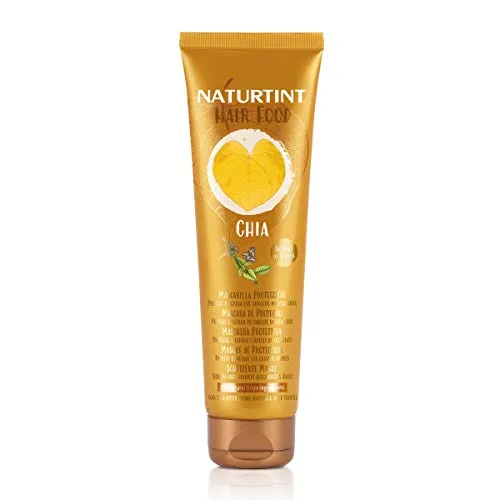 Naturtint Hair Food Chia Haar Maske. Schützende Haarmaske. Schützt und Repariert Geschädigtes Haar. 99% Natürliche Inhaltsstoffe. Haarmaske für Geschädigtes Haar. 150 ml