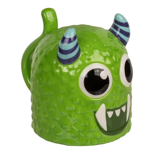 Grünes Monster kopfüber Kaffeebecher Kindertasse aus Keramik