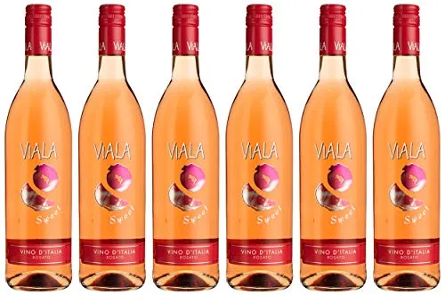 Viala - Sweet Rosé aus Italien (6 x 0.75 L) - Roséwein mit harmonischem, fruchtigem Geschmack, perfekt zu Dessert und feinem Gebäck. Genießen Sie den spritzigen Genuss aus Italien!