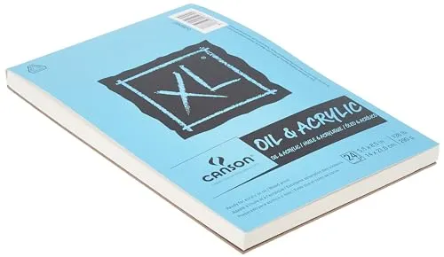 Canson XL Series Öl- und Acrylpapier, Faltblock, 14 x 21,6 cm, 24 Blatt (290 g) – Künstlerpapier für Erwachsene und Studenten