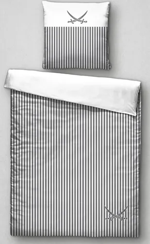 Bettwäsche SANSIBAR Satin 155x220 cm grau in grau von Sansibar Shoes