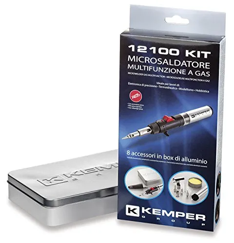 Kemper 12100 KIT Minilötkolben mit offener Flamme, katalytische Spitzen und Zubehör