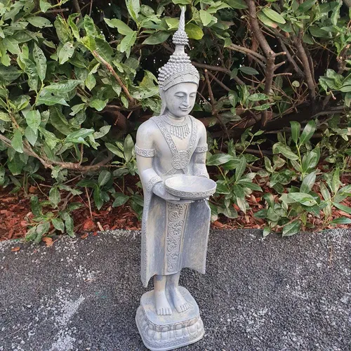 Gartenfigur Tempelwächter Buddha 76 cm von Aspinaworld