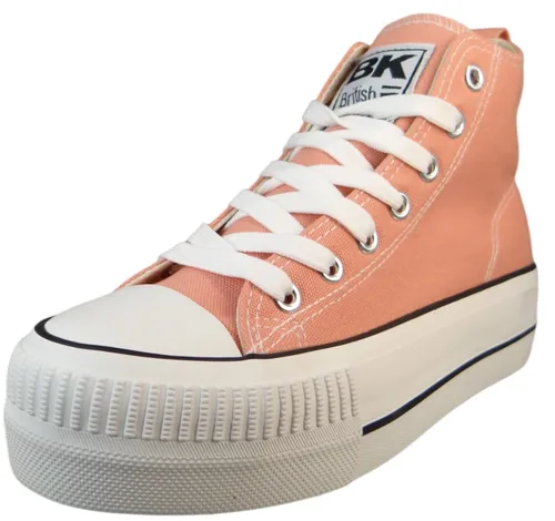 British Knights Kaja Mid Leinenschuh Pink - Sneaker in Rosa, atmungsaktive Textil-Oberfläche und gepolsterte Decksohle für höchsten Komfort - ideal für Freizeit und lässige Looks.