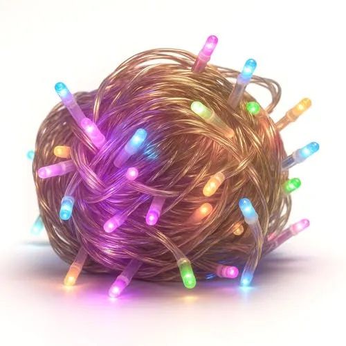 LED-Lichterkette 960 LED Multicolor 76 m - Dekobeleuchtung mit Timer und Fernbedienung - Weihnachtsbeleuchtung mit 960 LEDs, dimmbar und 8 Programme wählbar. Ideal für stimmungsvolles Licht das ganze Jahr über, perfekt für Feste und Feiern.