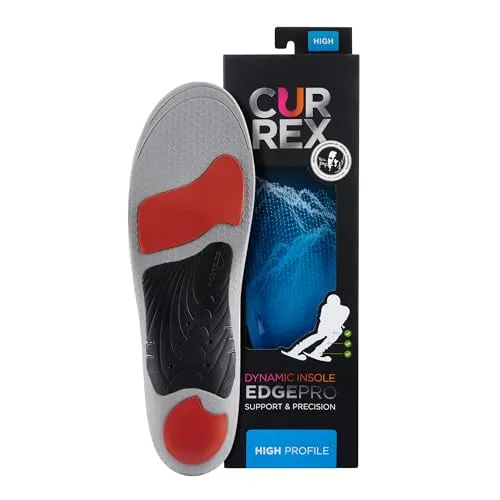 CURREX EdgePro Sohle High Profile. Deine neue Dimension des Carving. Performance Einlegesohle für Ski, Langlauf oder Snowboard. Gr EU 42-44