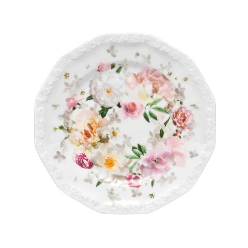 Rosenthal Maria Pink Rose Brotteller 17 cm - Eleganter Brotteller aus hochwertigem Porzellan, ideal für festliche Anlässe und tägliches Essen, mit zarten Rosenmotiven in bunten Farben.