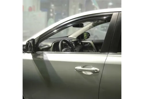 Windabweiser für Toyota RAV4 2013-2018 – Dunkel Acryl 2tlg - Aerodynamische Wind- und Regenabweiser für Toyota RAV4, einfach zu montieren und waschstraßenfest. Schützen Sie Ihr Fahrzeug vor Witterungseinflüssen mit stilvollem Design.