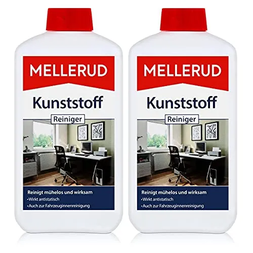 2x MELLERUD Kunststoffreiniger 0,5L Set für Fenster und mehr - Mellerud Kunststoffreiniger 500 ml, ideal für Fenster, Wand- und Deckenpaneele. Die praktische Formel sorgt für strahlende Sauberkeit und ist auch für die Fahrzeug-Innenreinigung geeignet.