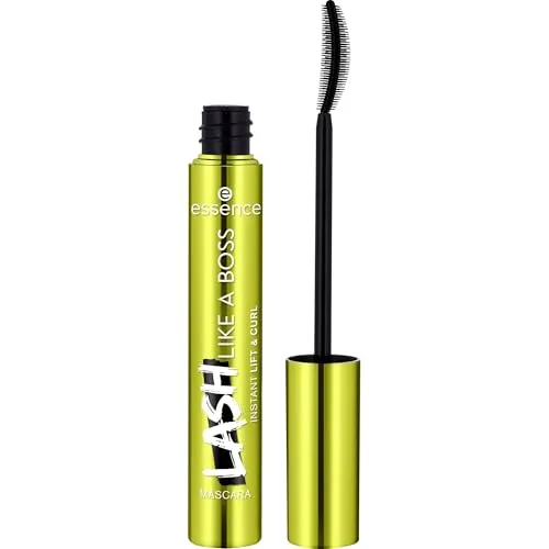 essence LASH LIKE A BOSS INSTANT LIFT & CURL MASCARA, Schwarz, langanhaltend, schwunggebend, sofortiges Ergebnis, vegan, ohne Mikroplastikpartikel, ohne Parfüm, ohne Alkohol, 1er Pack (9.5ml)