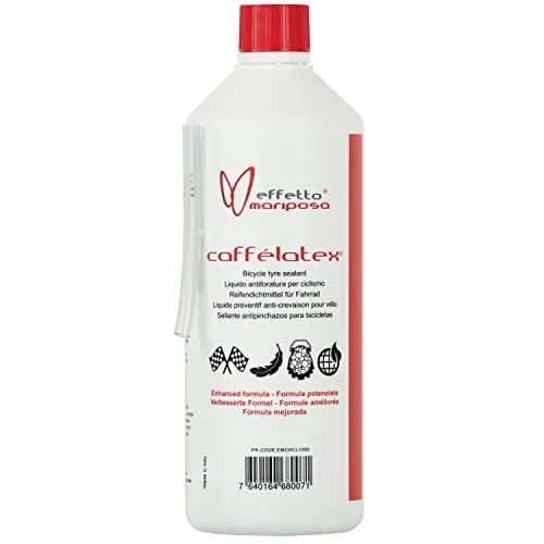 Caffélatex vorbeugende Flüssigkeit 1000 ml - Fahrradwerkzeuge zur Reifenpannenprävention, sorgt für eine zuverlässige Abdichtung und erhöht die Lebensdauer Ihrer Fahrradreifen.
