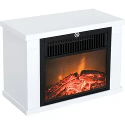 HOMCOM Elektrokamin - 600/1200W Standkamin mit täuschend echtem Flammeneffekt, modernes Design für gemütliche Atmosphäre ohne Rauch und Ruß