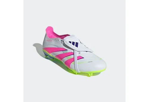 Adidas PREDATOR LEAGUE FT FG/MG - weißer Fußballschuh mit überragender Ballkontrolle - Fußballschuhe mit HybridFeel Obermaterial und Strikescale Gummilamellen für exzellente Ballkontrolle. Ideal für verschiedene Böden dank Controlplate FG/MG.