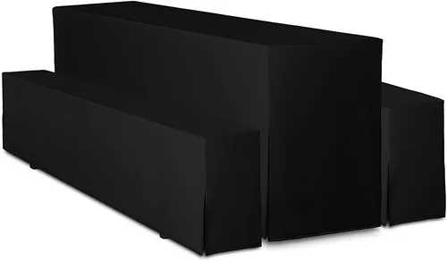 TexDeko Hussen-Set Hussen für Bierzeltgarnitur Premium 5-teiliges Set (mit Polsterung), blickdicht & pflegeleicht, Farbe: nach Wahl