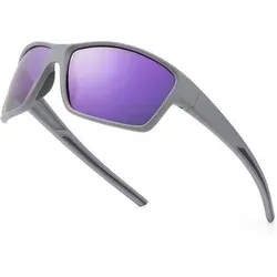 Sonnenbrille Sport Damen polarisiert UV400 Grauer Rahmen Lila