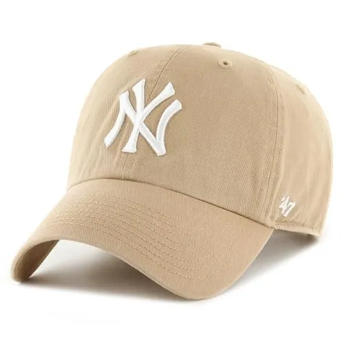 New York Yankees CLEAN UP Strapback Cap - Khaki - Hüte & Mützen: Stylische Baseballcap aus 100% Baumwolle, perfekt für den Sommer und Freizeitaktivitäten.