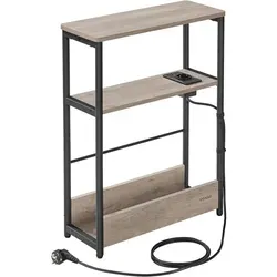 VASAGLE Beistelltisch mit Ladefunktion