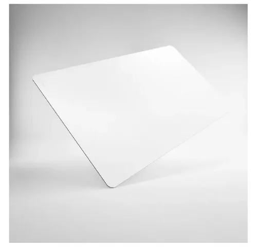 Gamegenic Prime 2mm Spielmatte Weiß - 61 x 35 cm, weich gepolstert aus Naturkautschuk, rutschfest und ideal für Karten- und Würfelspiele