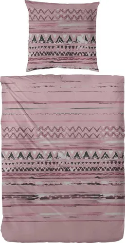 Primera Mako-Satin-Bettwäsche Ethno, 2-teilig - Bettwäsche-Sets aus 100% Baumwolle mit elegantem grafischen Muster, bietet höchsten Schlafkomfort und bleibt brillant und waschbeständig.