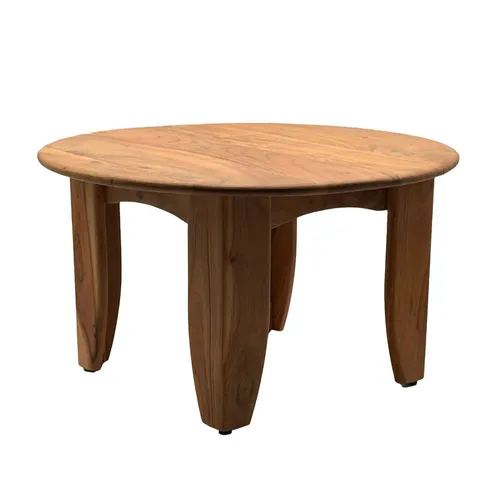 Wohnling Couchtisch WL7.598 – Runder Massivholztisch 60cm - Eleganter Couchtisch aus Akazienholz mit einzigartiger Maserung. Ideal für dein Wohnzimmer – bietet Platz für Getränke und Dekoration und fügt sich harmonisch in jedes Wohnkonzept ein.