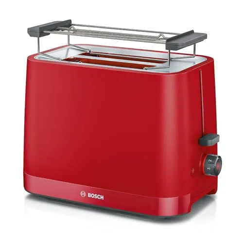 Bosch Kompakt Toaster MyMoment TAT3M124 - Mit klappbarem Brötchenaufsatz, Auftaufunktion und automatischer Abschaltung für perfekten Toastgenuss