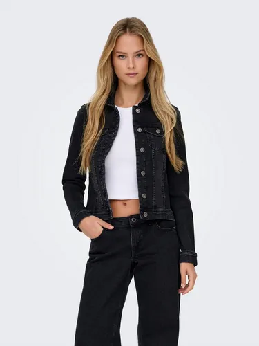 ONLY Onlwonder DNM Jacket Noos - Funktionsjacken, stilvolle Jacke für Jugendliche mit Fly-Away Kragen und praktischen Ärmelbündchen für optimalen Tragekomfort.