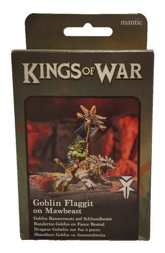 Goblin Flaggit on Mawbeast Kings of War Mantic Games Goblins Tabletop Neu OVP#