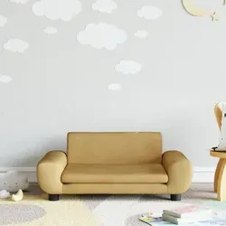 vidaXL Kindersofa Braun 70x45x33 cm aus Samt