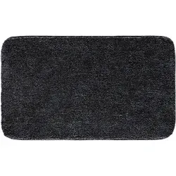 Badteppich Grund Melange 70 x 120 cm anthrazit - Eleganter Badvorleger in Anthrazit, aus weichem Polyacryl für angenehmen Komfort und rutschfeste Sicherheit im Badezimmer.