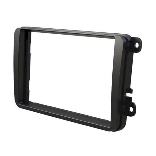 Audioproject A109 - Autoradio Radioblende 2 DIN ISO kompatibel mit VW Golf 5 Golf 6 Caddy Touran Tiguan Passat 3C Polo 6R Skoda Octavia SEAT Blende Doppel DIN Soft Touch schwarz