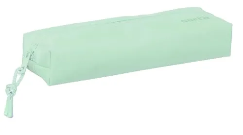 safta Rechteckiges Federmäppchen für Kinder, ideal für Kinder im Schulalter, bequem und vielseitig, Qualität und Widerstandsfähigkeit, 22 x 7 x 40 cm, Hellgrün, hellgrün, Estándar, Casual