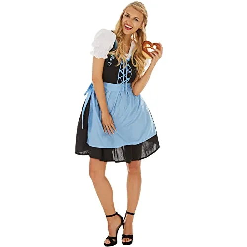 tectake® Frauenkostüm Dirndl Oktoberfest Madl Modell 2 - Trachtenmode für das Oktoberfest, tailliertes Design vereint Eleganz und traditionellen Charme für einen stilvollen Auftritt auf Festen.