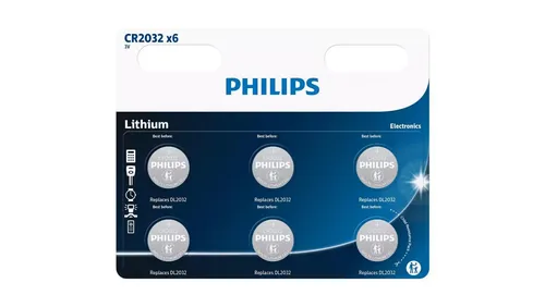 Bateria cr 2032 3V zestaw 6szt CR2032P6/01B Philips