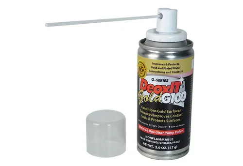 Caig DeoxIT Kontaktreiniger G100PS-2 Gold Spray für Metall-Kontakte - Effektiver Kontaktreiniger im praktischen Pump-Spray für die Pflege und Reinigung elektrischer Kontakte. Ideal für den professionellen Einsatz und sorgt für zuverlässige Verbindungen.