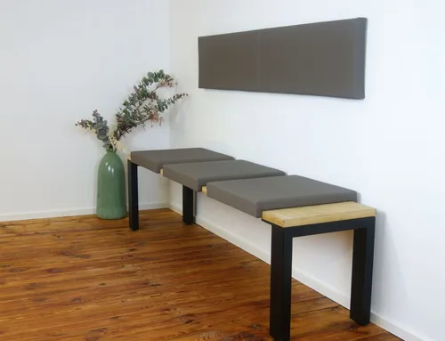 Lycce Bankauflage Klemmkissen mit hochwertigem Kunstleder in beige von Lycce