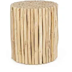 Beistelltisch Guadalupe aus Teakholz, Natur Ø 35 cm von Bizzotto