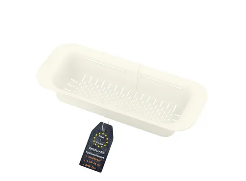 Engelland Küchensieb Ausziehbares Abtropfsieb für Spülbecken, Kunststoff, (Vorteils-Set, 1-St., lebensmittelecht), BPA-frei, flexibler Abtropfkorb, Nudelsieb, Seiher, robust, universell