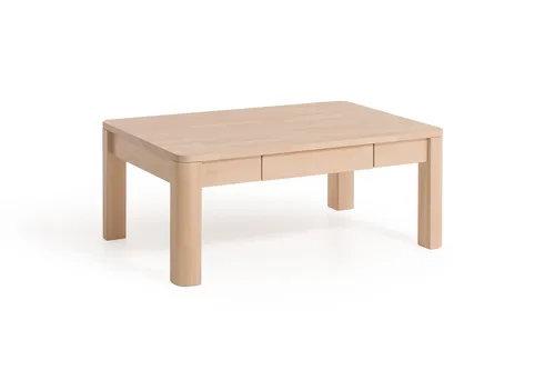 Couchtisch Tisch mit Schublade BENITO Eiche Massivholz 110x70 cm