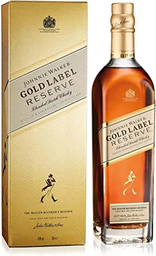 Johnnie Walker Gold Label Blended Scotch Whisky 700ml | Hochwertiger schottischer Whisky - Whisky, der die Aromen Schottlands vereint - cremig-rauchig mit fruchtigen und würzigen Noten, ideal zum pur genießen oder als Highball.