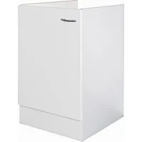 Flex Well Spülenschrank Wito 50 x 57 x 82 cm - Küchenschrank in elegantem weiß matt, ideal für platzsparende Küchenlösungen mit praktischem zerlegtem Design.