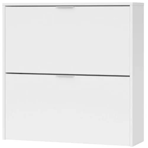 Schuhregal 2-türig in Weiß – Platzsparend und modern