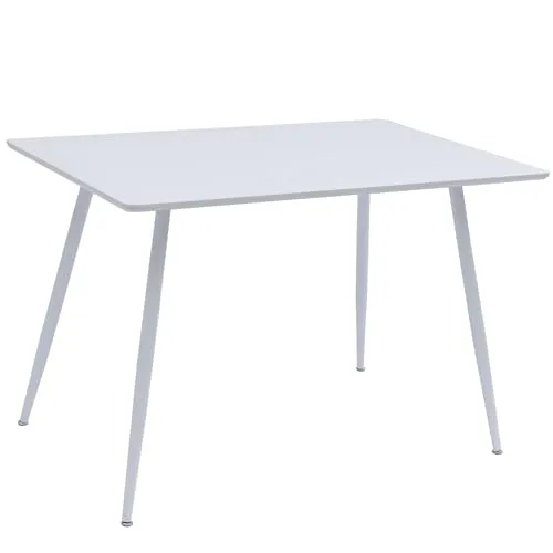 Esstisch mit Holzmaserung 115x75 cm - Skandinavischer Designer-Esstisch mit MDF-Tischplatte in Holz-Optik und stabilen Metallfüßen. Ideal für 4+ Personen, platzsparend und perfekt für jeden Essbereich.