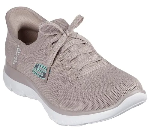 Skechers Damen Sneakers in Taupe, Größe 37 EU - Damen-Sneaker mit leichtem, stoßdämpfendem Design und flexibler Traktionslaufsohle für optimalen Komfort und Stil.