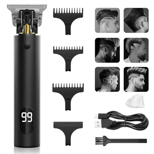 Haarschneidemaschine Profi Haarschneider für Männer, 0mm Elektrischer Haartrimmer Konturenschneider Easy Trim Rasierer T Blade Trimmer Gritsy, Detailer kabelloser Trimzy Trimmer Grooming