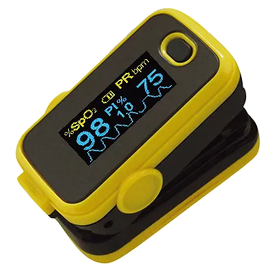 Fingerpulsoximeter, Finger Pulsoximeter, Oximeter O2 Oxymeter inkl. Alarmgrenzen