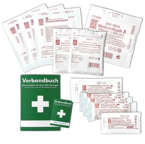WM-Teamsport Erste-Hilfe-Set Austauschset Sterilteile für Verbandkästen nach aktueller DIN 13157