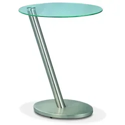 M2 Kollektion 528388 Beistelltisch aus Edelstahloptik - Beistelltisch fürs Wohnzimmer mit eleganter Metall Edelstahloptik und robustem Sicherheitsglas – ideal für stilvolle Akzente.