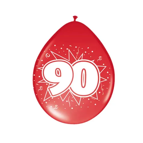 Luftballons bedruckt für den 90. Geburtstag bunte Ballons zur Feier