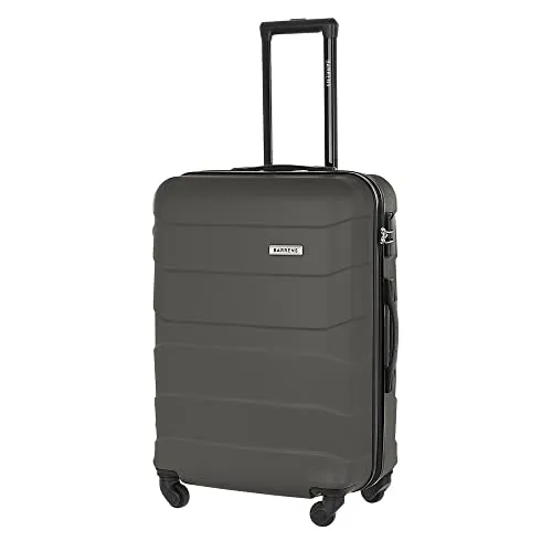 Produktbild BARRENS Reisekoffer Mittelgroß Koffer Trolleys Hartschalenkoffer ABS Material Handgepäck für Flugzeug mit 4 Rollen Spinnerräder Rollkoffer Gepäck Suitcase Groß Mittel Leicht 66x46x26 cm 60 L (Graphit)